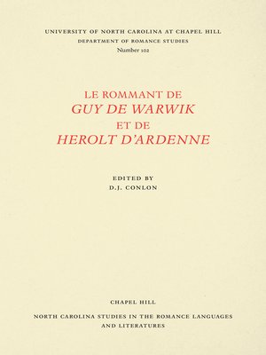 cover image of Le Rommant de Guy de Warwik et de Herolt d'Ardenne
